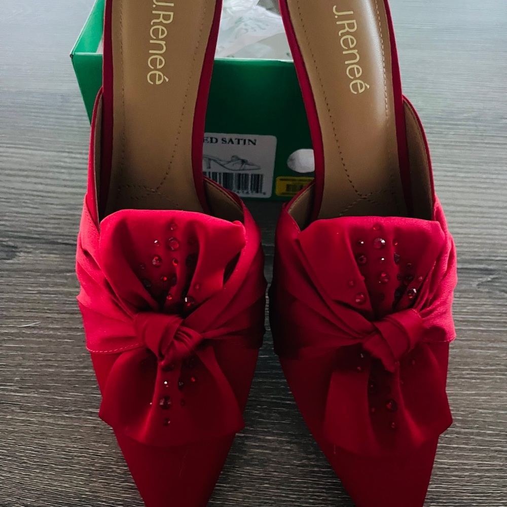 Mianna Red Satin Slide